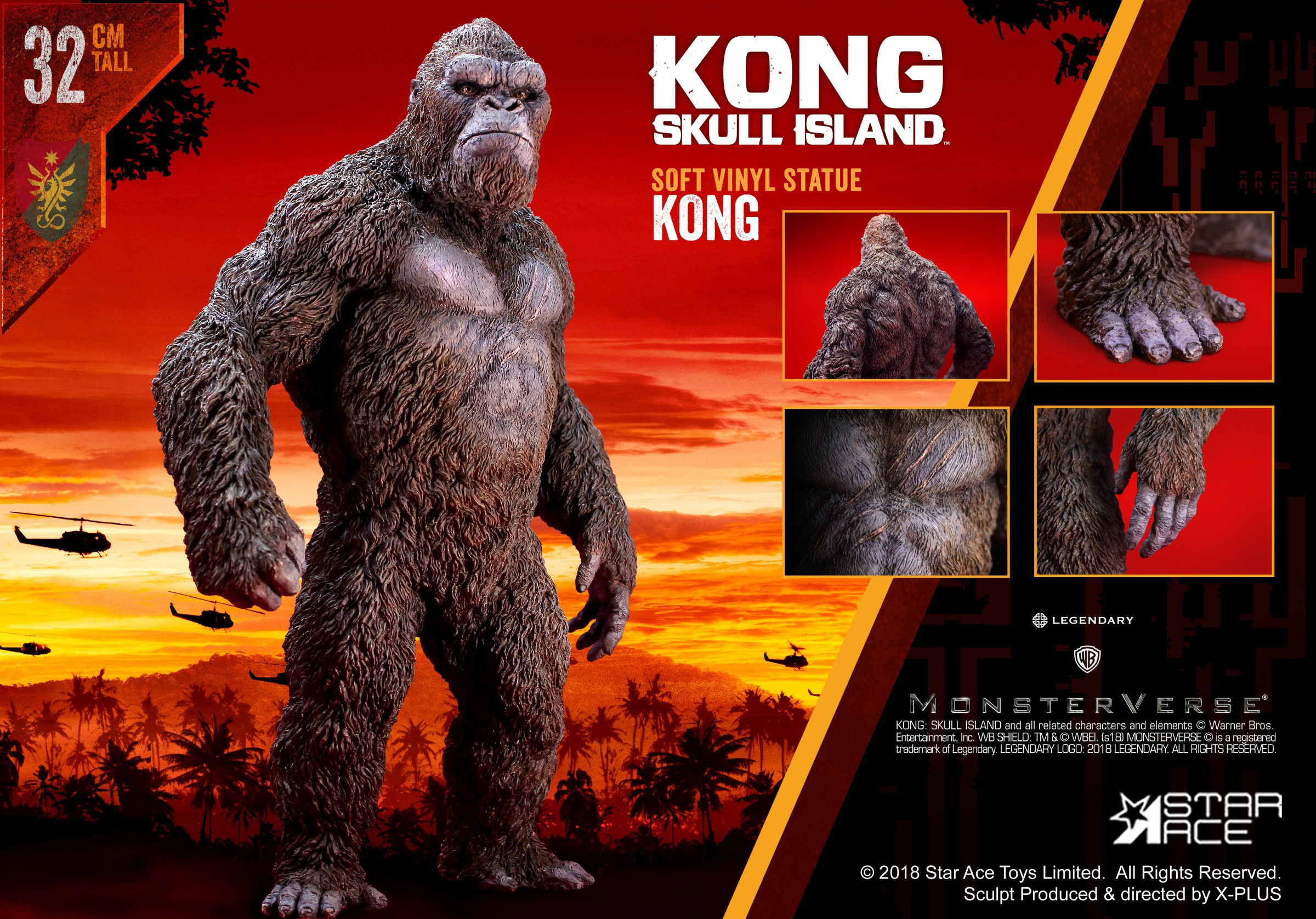 SA9002 Star Ace Toys Kong 32cm Soft Vinyl Statue (Kong : Skull Island ...